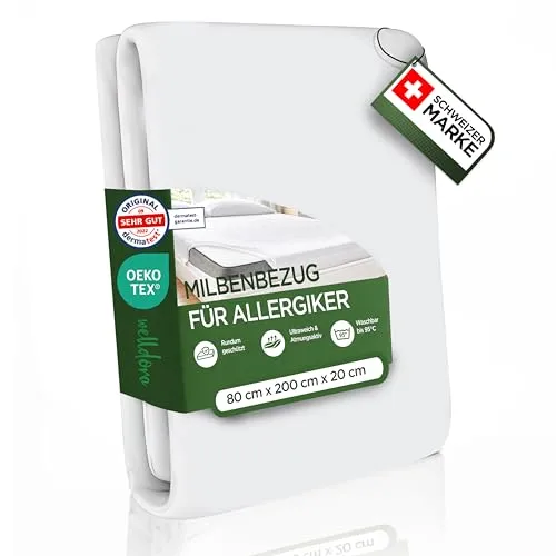 Welldora Premium Milbenschutzbezug 80x200x20 cm