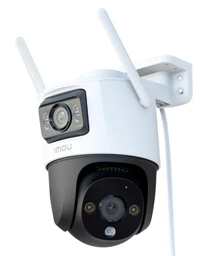 Imou 3MP+3MP PTZ Dual-Lens Überwachungskamera Aussen mit KI-Personen-/Fahrzeugerkennung, Farbnachtsicht, Auto-Tracking, 360° WLAN Kamera Outdoor mit 2-Wege-Audio, Sirene, IP66, Funktioniert mit Alexa
