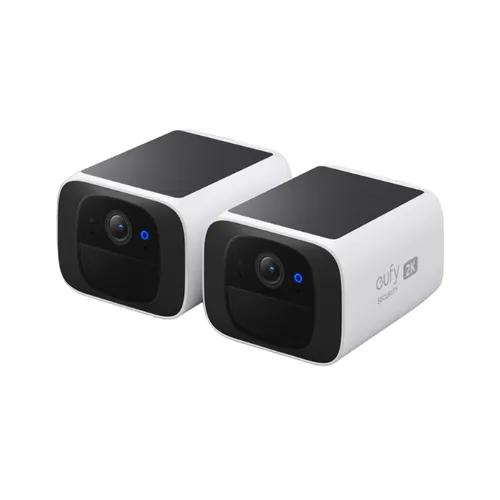 eufy SoloCam S220 - 2er-Set in Weiß, kabellose Sicherheit mit Solarpanel und 2K Auflösung für Tag und Nacht