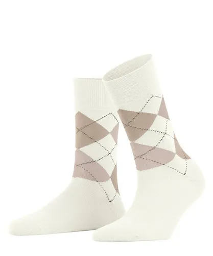 FALKE Damen Socken Sensitive Argyle W So Baumwolle mit Komfortbund 1 Paar, Weiß Off-White 2040, 39-42