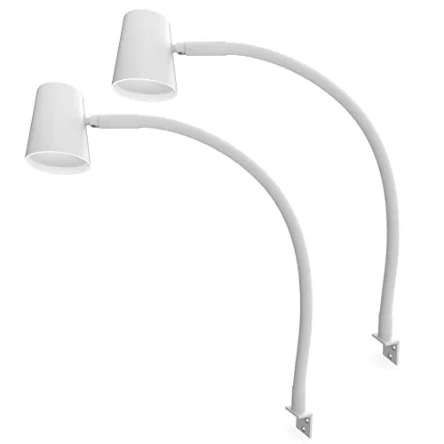 kalb LED Bettleuchte 2er Set, warmweiß - Schreibtischlampen mit 360° drehbarem Leuchtenkopf für indirekte Beleuchtung. Flexibler Flexhals und stufenlos dimmbar über Berührungsschalter – ideal für individuelles Licht!
