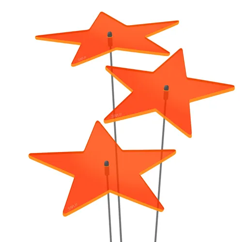 Stück SUNPLAY Sonnenfänger Ø10cm Suncatcher, Gartenstecker Sterne Lisa ORANGE 3