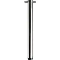 Produktbild Hettich Tischbein Ø 60 mm x 700 mm Edelstahl-Optik inkl. Montageplatte