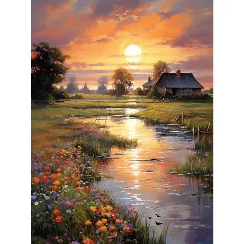 Sonnenuntergang Diamond Painting Erwachsene 30x40 CM, DIY Gift Craft
