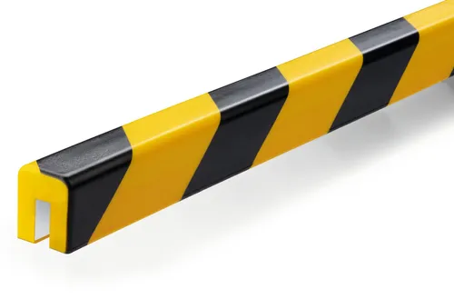 DURABLE Kantenschutzprofil E8, 1m, gelb/schwarz - Selbstklebendes, flexibles Kantenschutzprofil aus Polyurethan, ideal zum Markieren und Schützen von Gefahrenstellen im Innenbereich. Schützt vor Stoßverletzungen und Fahrzeugbeschädigungen.