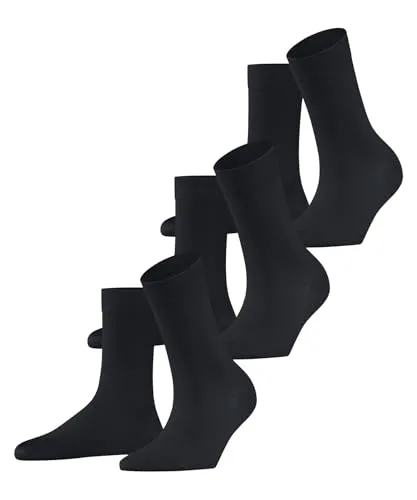 FALKE Damen Socken Cotton Touch Multipack 3 Paar, Grau Graphite, 35-38 - Elegante und stilvolle Socken im Mehrfachpack aus hochwertiger Baumwolle für ein exzellentes Tragegefühl; ideal für Halbschuhe und Sneaker, atmungsaktiv und angenehm zu tragen.
