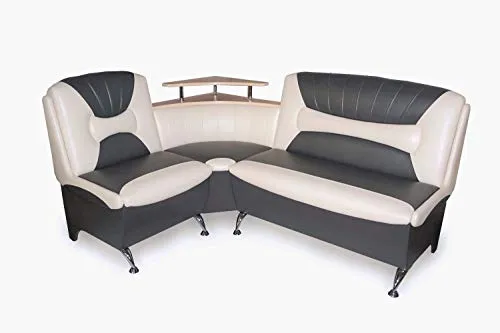 Rodnik Eckbank Arabika mit Stauraum, grau 173 cm - Eckbank mit gepolsterter Rückenlehne und Sitzfläche, bietet praktische Truhen für zusätzlichen Stauraum. Ideal für Wohnzimmer oder Essbereich, zeitloses Design in grau.