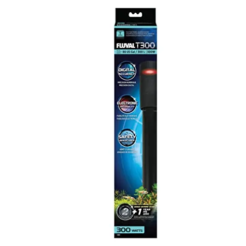 Fluval T300 Vollelektronischer Heizstrahler - Heiz- & Kühlvorrichtungen für Aquarien, präzise Temperaturkontrolle für Süßwasseraquarien bis zu 80 Gallonen.
