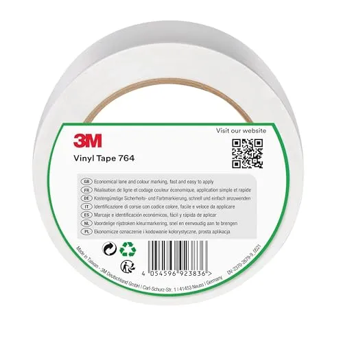 3M PVC-Klebeband 764i, weiss, 50 mm x 33 m, Weiss