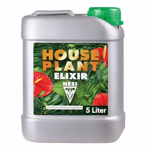HESI House Plant Elixir | Hochwertiger Zimmerpflanzen-Dünger (5 Liter) - HESI House Plant Elixir ist ein flüssiger Dünger für alle Zimmerpflanzen. Die ausgewogene Nährstoffkombination fördert gesundes Wachstum und intensive Blattfarbe, ideal für empfindliche Pflanzen.