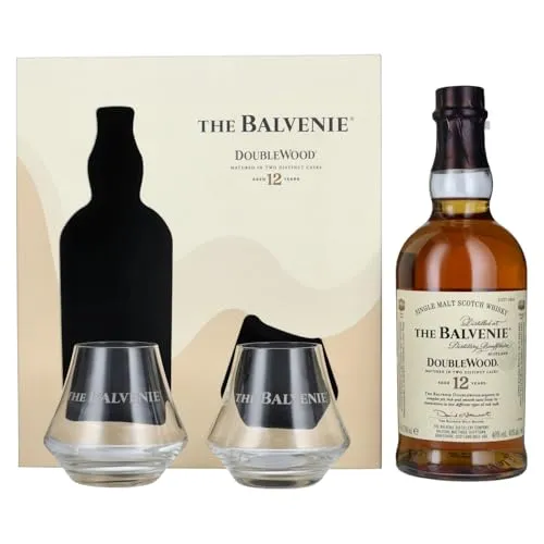 The Balvenie 12 Years Old Double Wood 40% Vol. Geschenkbox mit 2 Gläsern