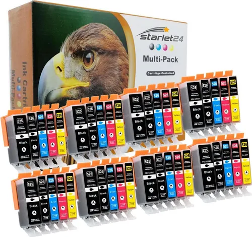 40x D&C Druckerpatronen ersetzt Canon PGI-525 CLI-526 kompatibel mit Pixma iP4800, iX6550, MG5100, MG6100, MG8120, MX710, MX880 und weiteren Modellen.