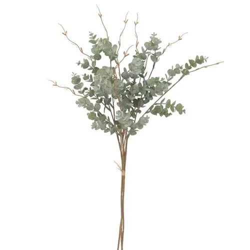 2474U Kunstzweig Eukalyptus Büschel ca. 65 cm Naturgetreu Trockenzweig imitiert