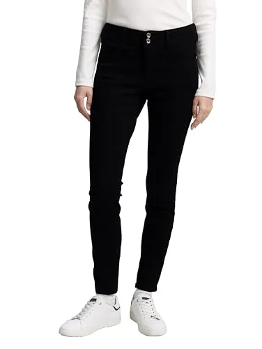 TOM TAILOR Damen 1024688 Alexa Skinny Jeans - Black Denim - Stylische Alexa Skinny Fit Jeans im Five-Pocket-Style mit Stretch-Anteil für optimalen Tragekomfort und Bewegungsfreiheit. Perfekt für einen modernen Look!