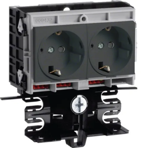 tehalit Geräteträger-Technikteil Steckdose 2-fach von Tehalit Geräteträger Geräteträger