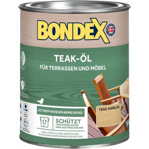 BONDEX Teak-Öl 0,75 L Farblos Holzöl IntNr. 4463-900-3