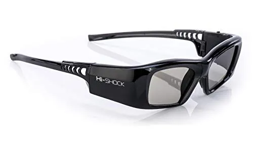 Hi-Shock BT Pro Black Diamond aktive 3D Brille kompatibel mit Sony, Samsung, Panasonic 3D TV