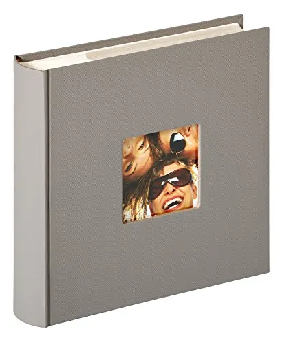 walther design Fotoalbum grau 200 Fotos 10 x 15 cm Memo-Einsteckalbum mit Cover-Ausstanzung, Fun ME-110-X