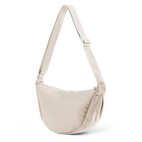 GSenhui Crossbody Bag Damen Halbmond Schultertasche, Hobo Halfmoon Bag Einfarbige Umhängetasche Damen Kleine für Damen Reisen