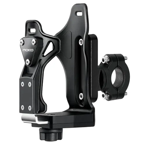 MoKo Flaschenhalter Fahrrad - Einstellbarer Getränkehalter für verschiedene Flaschengrößen - Universal Flaschenhalter für Fahrrad, Motorrad und mehr. Passt für Flaschen von 4,8 bis 9,1 cm Durchmesser und bietet eine 360°-Drehung für optimalen Komfort.