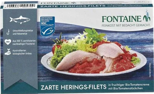 Fontaine Heringsfilets in Tomatencreme Bio