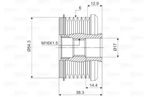 Valeo 588002 Generatorfreilauf für CITROËN DS - Lichtmaschinen & Generatoren, hochwertiger Generatorfreilauf mit robustem Design für zuverlässige Leistung und Kompatibilität mit mehreren Fahrzeugmarken.