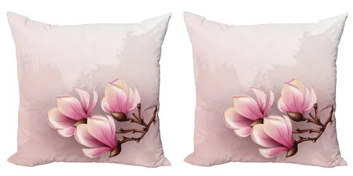 Abakuhaus Kissenbezüge Modern Accent Doppelseitiger Digitaldruck, (2 Stück), Magnolie Fragile Blütenblätter
