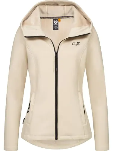 Ragwear Damen weiche Sweatjacke Trainingsjacke mit Kapuze Lyshka YOUMODO Ecru Gr. 3XL