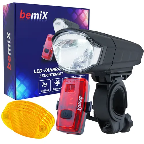 LED Fahrradlicht Set StVZO Speichenreflektoren Fahrradlampen Fahrrad Beleuchtung