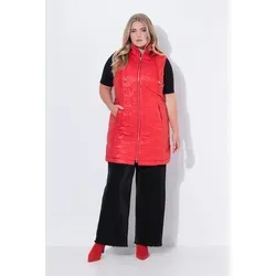 MIAMODA Damen Plus Size Long-Steppweste mit Kapuze