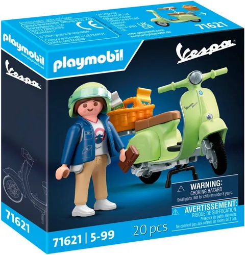 Playmobil 1969 Vespa 150 Sprint Veloce - Konstruktions-Spielset mit 20 Teilen, inklusive Figuren und Zubehör für kreatives Spielen, Made in Europe