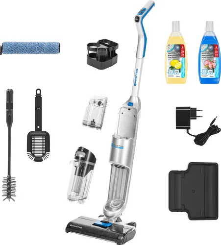 INVICTUS WD7 Kabelloser Nass- und Trockensauger Deluxe-Set 17-tlg. - Nass- & Trockensauger mit Selbststehfunktion, leise und drei Reinigungsmodi. Inklusive umweltfreundlichem Reinigungskonzentrat für optimale Ergebnisse.