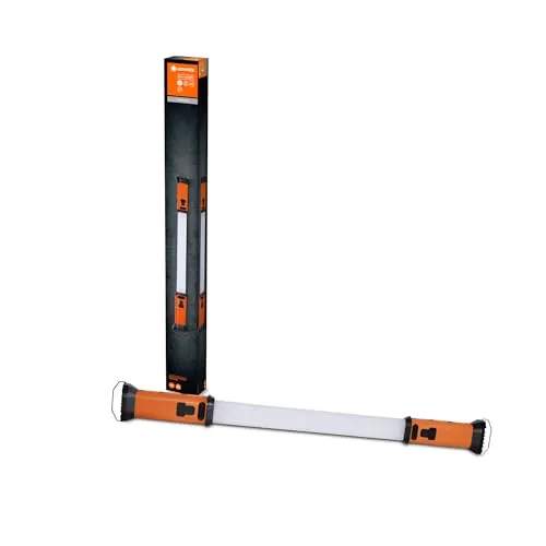 LEDVANCE WORKLIGHTS BATTERY 10W - Handlampe & Arbeitsleuchte mit schwenkbarem Leuchtenkopf, batteriebetrieben für bis zu 4 Stunden Licht. Ideal für Renovierung und Werkstatt, energieeffizient mit bis zu 80 % Ersparnis!