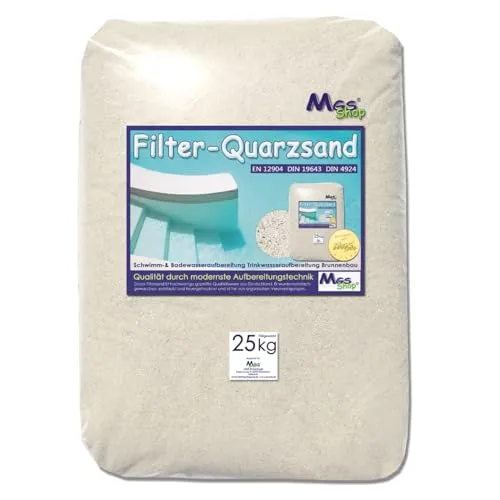 MGS SHOP Filtersand Quarzsand geprüfte Qualität Körnung wählbar (0.1-0.3mm)