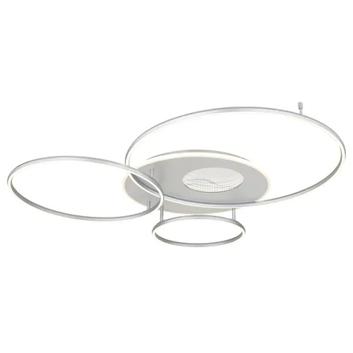 Globo LED-Deckenleuchte Invertina – Opal/Silber, Smart-Funktionen - Moderne Deckenleuchte für stilvolle Innenräume. Mit Smartphone-Steuerung, Timerfunktion und anpassbarer Farbtemperatur sorgt sie für individuelle Lichtakzente über dem Esstisch.