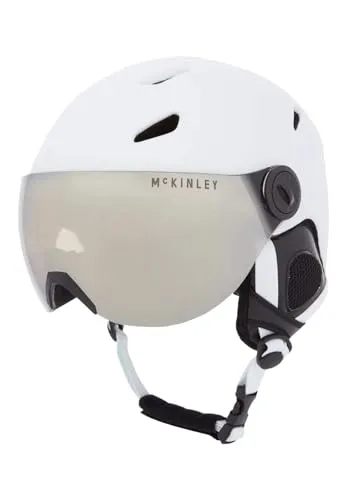 McKinley Herren Pulse S2 Hs-016 Skihelm, Weiß, M - Skihelme & Snowboardhelme mit INMOLD-Konstruktion für sicheren Schutz und passiver Belüftung für maximalen Komfort. Optimaler Sitz dank Verstellsystem und inklusive verspiegelter Scheibe.