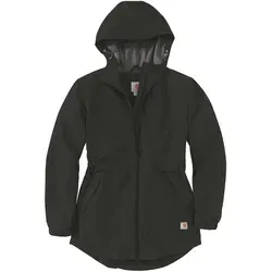 Carhartt Rockford Damen Jacke, schwarz, Größe XS - Motorradjacke mit langen Ärmeln, elastischen Bündchen und Stehkragen. Ideal für stilbewusste Fahrerinnen, die Wert auf Komfort und Sicherheit legen.