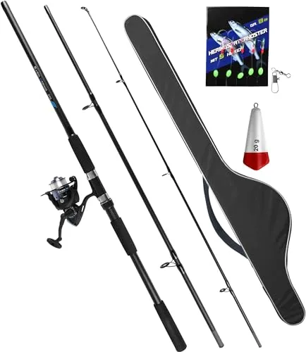 Storfisk fishing & more Angelcombo Hering mit Rute, Rolle, Schnur, Heringsgewicht, Heringspaternoster