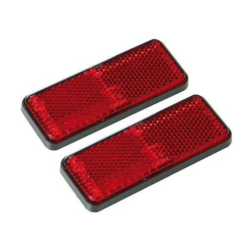 Euro-Norm, rechteckige Rückstrahler - 90x35 mm - Rot