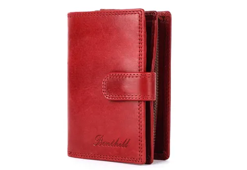 Benthill Geldbörse Damen Klein - Echt Leder Vintage mit RFID-Schutz - Geldbörse aus hochwertigem Echtleder, kompakt und stilvoll mit RFID-Schutz, ideal für sicheres Verstauen von Karten und Münzen.