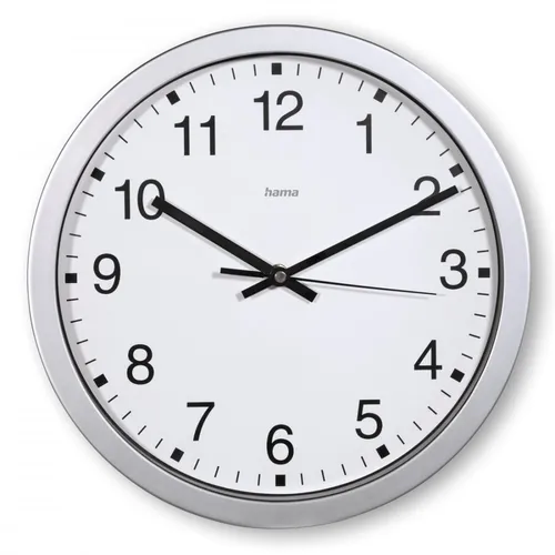 mallorca wall clock silver Hama 4047443517609