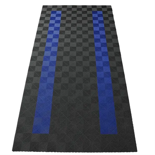 RAMROXX Performance Bodenfliesen Garagenboden 2,8mx5,6m Grau Blau Set4 - Hochwertige Kunststoffbodenfliesen für Garagen. Robust und pflegeleicht, ideal für den täglichen Einsatz. Set bestehend aus 4 Fliesen, perfekte Passform für Ihre Garage.