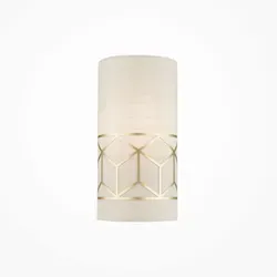 Maytoni Wandleuchte House in Gold - Elegante zylindrische Wandleuchte aus Metall und Textil, sorgt für gleichmäßige Lichtverteilung und ist ideal für stilvolle Innenbeleuchtung.