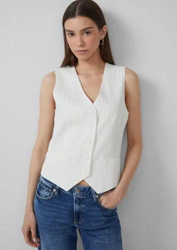 QS Jackenblazer Indoor-Weste Nadelstreifen-Weste