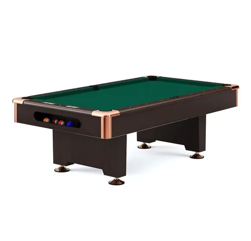 Automaten Hoffmann Billardtisch Club Pro III Nussbaum - Hochwertiger Billardtisch mit robustem Design, ideal für den professionellen Einsatz. Mit Simonis 860 Tuch in Yellow-Green für präzises Spielvergnügen.