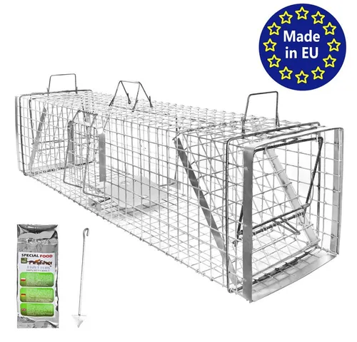 Petigi Lebendfalle Tierfalle Lebendfalle Marderfalle Fuchsfalle 130 x 34 x 34 cm Heavy