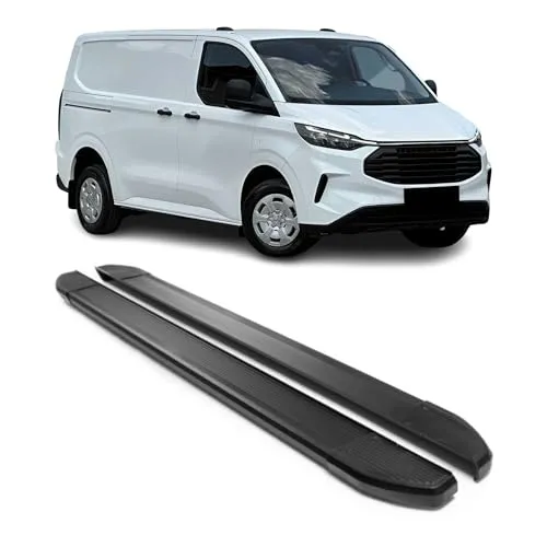 Produktbild OMAC Trittbretter Seitenschweller für Ford Tourneo Custom 2023-2025 L1 Schwarz Alu