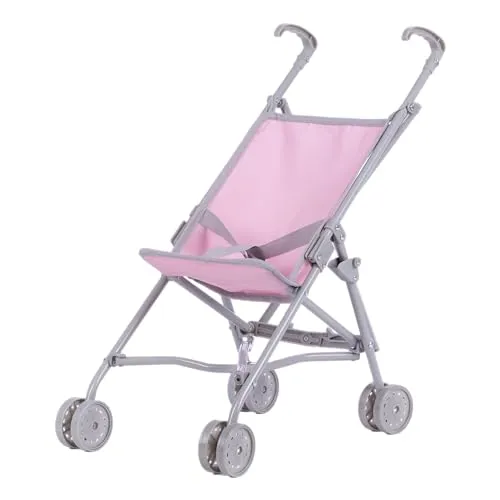 moovkee. Puppenwagen Buggy ab 2 Jahre – Puppenbuggy für Kinder - Solide und Ohne Scharfe Kanten - Sicher und Langlebig Puppenkinderwagen – Zusammenklappbar und Praktisch für Unterwegs – Pink