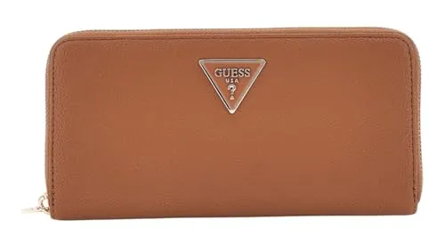 GUESS Women Laurel SLG Large Zip Around Wallet, Cognac in braun von GUESS