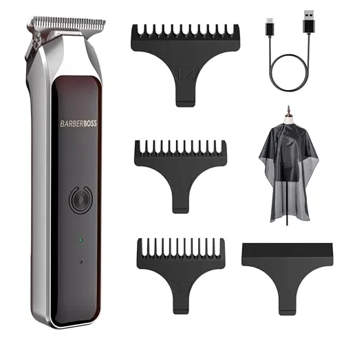 Barberboss Bartschneider für Herren – T-Blade Trimmer mit USB-Ladegerät